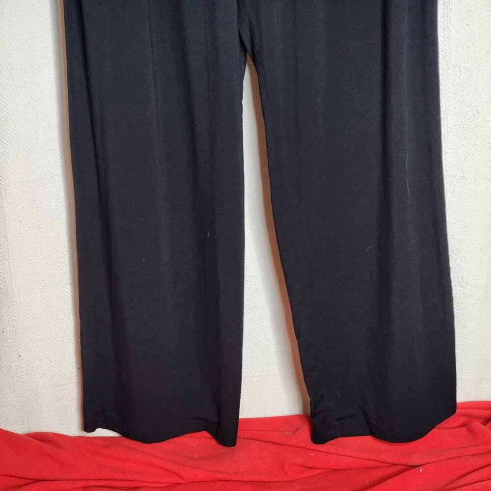 Comfy U.S.A. Black Modal Span Elastic Waist Casual Wide Leg Lounge Pants Size L - Picture 7 of 16